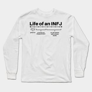 Life of An INFJ Funny Infj Personality Type Traits Introvert Jokes Long Sleeve T-Shirt